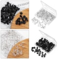 Miniatyrbild 9 av 10: 100 stk Gear Plastic Tacks Push Pins SORT black