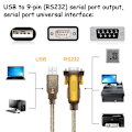 Miniatyrbild 8 av 9: USB til RS232 computerkabler seriel portlinje 1.5M