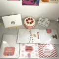 Miniatyrbild 9 av 10: 6 Set onnittelukorttiviestikortit HH H