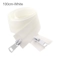 Miniatyrbild 1 av 10: Osynlig dragkedja Double Slider Zip VIT 100CM White 100cm
