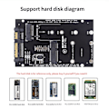 Miniatyrbild 3 av 10: Adapterplate M.2 MSATA til SATA BLÅ Blue
