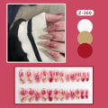 Miniatyrbild 3 av 4: 24 stk Fake Nails Langt ovalt hode
