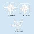 Miniatyrbild 2 av 8: Hjerteforme til småkage I Love You C C C