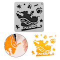 Miniatyrbild 10 av 10: Jul hule stencils blomsterskabelon scrapbog 4
