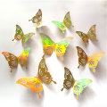Miniatyrbild 9 av 10: 12 kpl / Set 3D Butterfly Tarrat Seinätarrat GOLD BB gold B-B