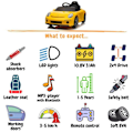 Miniatyrbild 6 av 6: Barnbil Elektrisk 12V - RUF GT - 1 till 5 år - Gul Gul