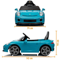 Miniatyrbild 4 av 6: Elbil för barn 12V - RUF GT - 1 till 5 år - Blå Blå