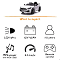 Miniatyrbild 6 av 6: Elbil Barn 12V - Mercedes GT-R AMG - 1 till 5 år - Vit Vit