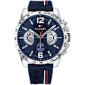 Miniatyrbild 1 av 4: Klocka - Tommy Hilfiger - 1791476 - Kvarts - Blått gummi - 46 mm Blå