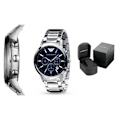 Miniatyrbillede 2 af 4: Armbåndsur - Emporio Armani - AR2448 - Blue Dial - Rustfrit stål - Analog Blå, Silver