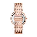 Miniatyrbillede 3 af 4: Dameur - Michael Kors - MK3192 - Guld rustfrit stål - 10 ATM vandtæt - Mørkeblåt ægte læder Rosa, mörkblå