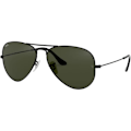 Miniatyrbillede 2 af 4: Solbriller - Ray-Ban - Aviator Frames Unisex - Sort/Grå/Grøn - Klassisk Svart/Grå/Grön(l2823)