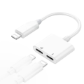 Pikkukuva 1 / 2: 2 in 1 iPhone iPhone 13/12/11/ Xs/Max/X/8/7/6/5 Dual Lightning -sovitin/jakaja