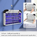 Miniatyrbillede 5 af 5: 10-pak Bug Zapper Udskiftningspærer 10W til 20W Indendørs Bug Zapper, BL T8 F10W 13 Tommer Lysrør