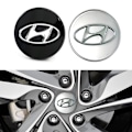 Pikkukuva 1 / 5: 4-pakkaus - Hyundai Keskikupit / Pyörännavan Embleemi - B 7 70 60mm - Silver