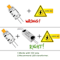 Miniatyrbild 5 av 5: LED-lampor G4, LED COB 2W-lampor ersätter halogenlampor