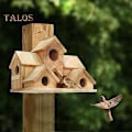 Miniatyrbillede 3 af 5: Fuglehuse til udendørs brug Træ Kolibri Rede Fuglefoder Udendørs Stort Fuglehus med 6 Rum til Have Gårdhave Dekoration
