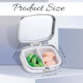 Miniatyrbild 3 av 5: 2x pillerask i rostfritt stål med 2 pillerfack【】