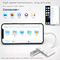 Pikkukuva 2 / 5: iPhone USB -kamerasovitin, kaapeli Lightning-latausportilla, USB-sovitin iPhonelle, yhteensopiva iPhone 14/13/12/11/X/XS/XR/8/7/iPadin kanssa