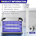 Miniatyrbillede 3 af 5: 10-pak Bug Zapper Udskiftningspærer 10W til 20W Indendørs Bug Zapper, BL T8 F10W 13 Tommer Lysrør