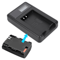 Miniatyrbilde 4 av 5: SEIVI LP E12 Kamerabatteri LCD Ladeskjerm USB Intelligent Skrivebordslader for Canon EOS 100D EOS M EOS M2 EOS M10 Enkeltspor