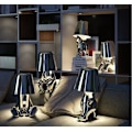 Miniatyrbillede 5 af 5: Sengelampe med touch-funktion, gylden Thinker-lampe, skrivebordslampe, trådløs, genopladelig, bærbar, dekorativ natlampe Sølv