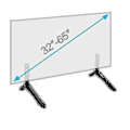 Miniatyrbilde 3 av 5: Universelt TV-stativ TV-bordstativ for 32-65 tommers TV