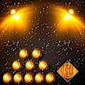 Miniatyrbild 3 av 4: Nya 20x 3/4 tum 3 LED sidomarkeringsljus släpvagn lastbil blinkersljus positionsljus gult
