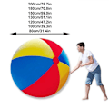 Miniatyrbilde 4 av 4: Flere Størrelser Gigantisk Badeball Stor Badeball Enorm Regnbuefarget Ball Bootball For Barn Oversi