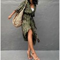 Pikkukuva 4 / 4: Pitkä rantamekko naisille, boheemi kimono-toppi