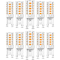 Miniatyrbilde 1 av 4: 10 stk G9 LED-pære Dimbar 5W Varmhvit 3000K G9 LED-lamper Halogen tilsvarende 50W AC110/220V [Energiklasse F]