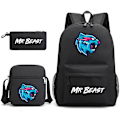 Miniatyrbilde 3 av 5: Mr. Beast Lightning Cat Tredelad ryggsekk Axelveske Z