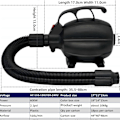 Miniatyrbilde 5 av 5: 600W Elektrisk Luftpumpe for Oppblåsbar Gymnastikkmatte, Luftmadrasspumpe Rask Fylling Inflator Deflator Pumpe, Portabel Luftpumpe for Bassengleker/Luft