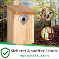 Miniatyrbillede 4 af 5: Spættesikring til redekasser og fuglehuse - ekstra sikker flyvehulsbeskyttelse til reden