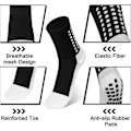 Miniatyrbillede 3 af 5: 2 par skridsikre sportsfodboldstrømper, unisex atletiske sports grip-strømper skridsikre fodbold-/basketstrømper