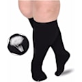 Miniatyrbillede 1 af 5: TG Plus Size 7XL Kompressionsstrømper - Sort, Bred Læg, Medicinsk Støtte{HONGDE}