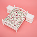 Miniatyrbillede 3 af 5: 1:12 Mini Møbler Dobbeltseng Langt Spejl Natbord Stol Skab Dukkehus Tilbehør 6 stk./sæt