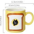 Miniatyrbild 2 av 5: Brödmugg, Kopp i japansk stil, Mjölkte-mugg, Multifunktionell kaffemugg, Keramisk mjölkkopp, Vattenölkopp, Keramisk mugg