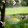 Miniatyrbillede 3 af 5: Fugleblomstformet Hængende Fuglefoderbræt Fuglebad til Have Udendørs, Gård Landbrugsartikler, Kolibrifoderbræt Forsyninger d