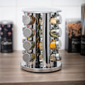 Miniatyrbilde 2 av 5: Roterende Krydderstativ i Rustfritt Stål - 16 Glass Silver