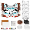 Miniatyrbild 1 av 5: Kattmask med päls och nätögon, tomma pappersmasker för DIY, vita målningspappersmasker, kattmask för DIY Halloween Mardi Gras-fest Maroon-24pcs