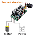 Miniatyrbild 5 av 5: DC Motorstyrning 12v 24v 36v 48v Högeffekts Drivmodul PWM Elektronisk Regulator