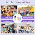 Miniatyrbild 5 av 5: Mini Karaoke Maskin för Barn Vuxna: 2MIC Bärbar Bluetooth-högtalare med Trådlös Mikrofon - Karaoke för Flickor Ålder 4 5 6 7 8 9 10 11+ År
