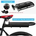 Miniatyrbillede 4 af 4: #QD# Cykelbagagebærer, Universal Justerbar Bagagebærer Cykeltilbehør Lynkoblings Cykelholder, Maks. 10 kg, Bagerste Cykelsæde Hurtiginstallation