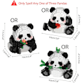 Miniatyrbillede 3 af 5: in 1 Panda Byggeklodser Byggelegetøj Dyr Klodser Bygning{DH}