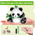 Miniatyrbillede 5 af 5: in 1 Panda Byggeklodser Byggelegetøj Dyr Klodser Bygning{DH}