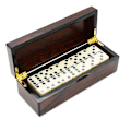 Miniatyrbillede 2 af 5: Domino i sten / Dominobrikker - Domino spil Varmt hvid