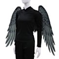 Pikkukuva 4 / 5: Kuitukangaskangas Juhlava Enkelin Siivet Halloween Ylisuuret Mustavalkoiset Siivet Pukurekvisiitta Valkoinen Aikuinen White Adult Angel Wings