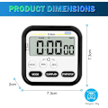 Miniatyrbillede 3 af 5: Digital visuel timer 24-timers magnetisk ur stopur tæller op og ned timer med stor LCD-skærm og store tal