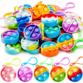 Pikkukuva 1 / 5: 12 kpl Pyöreä Fidget Pop it -leluset Avaimenperä Pop Fidget -lelut Irtotavarana Lasten Juhlapalvelukset Karkki Syntymäpäivä Aistilelut Lahjat